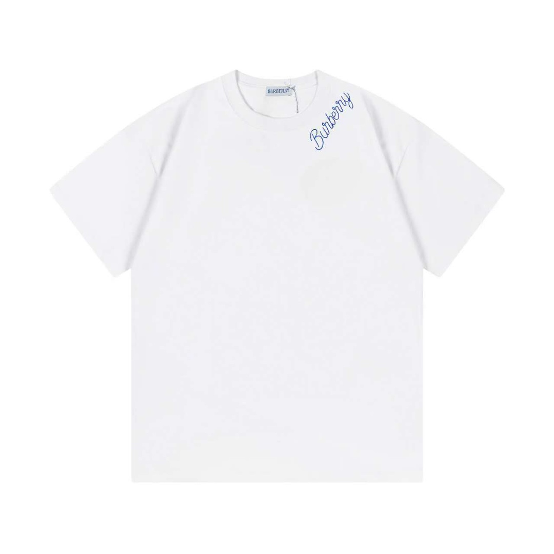 Burberry 2025, nuevo estilo, logotipo de letra distintiva, mismo estilo para hombres y mujeres, camiseta de manga corta…