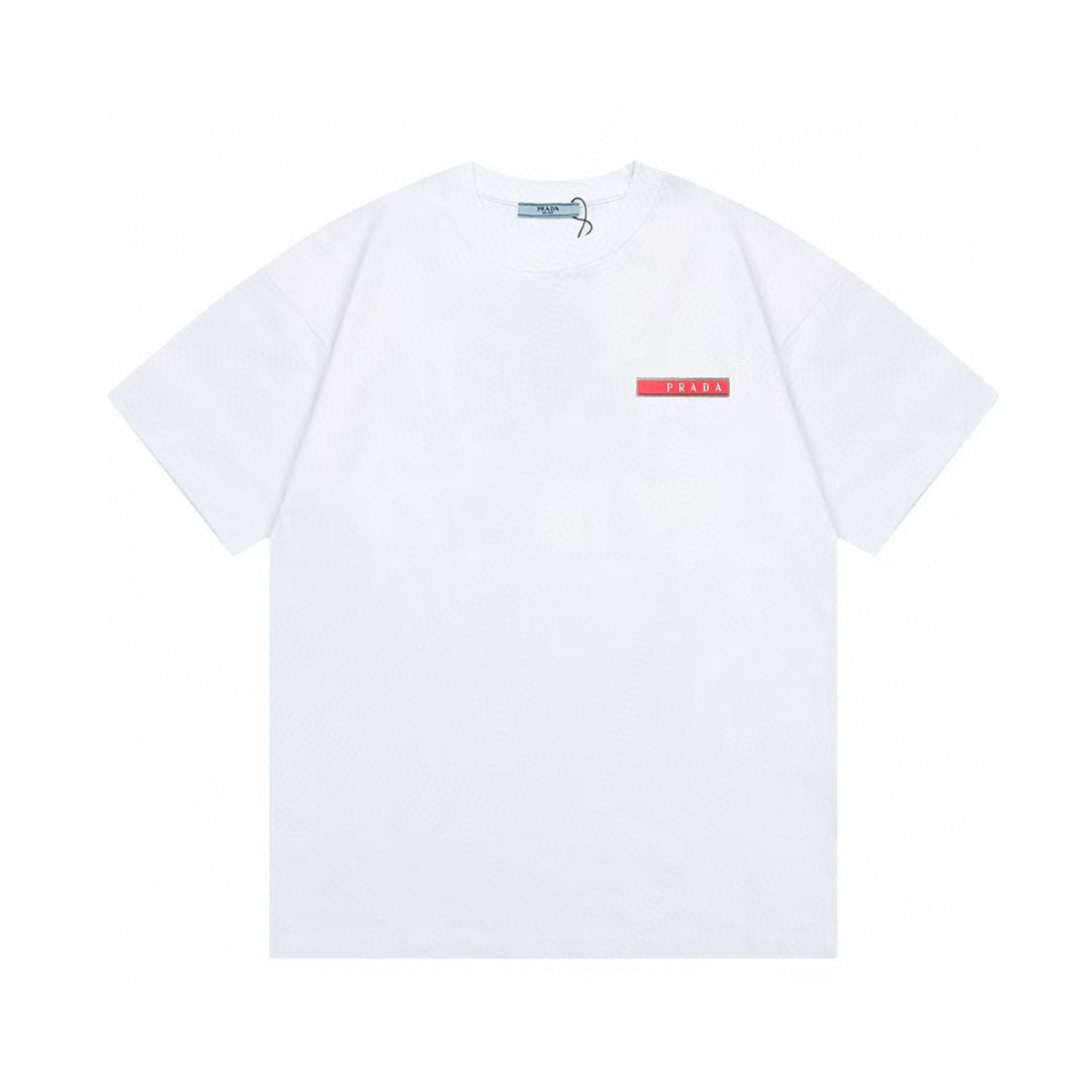 Prada 2025, nuevo estilo, correas de cuero con logotipo de letras personalizadas para hombres y mujeres, camiseta de ma…
