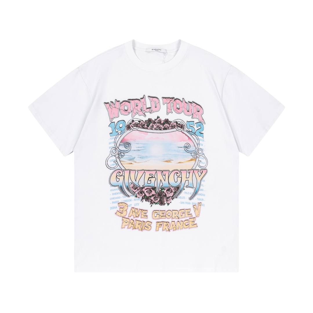GIVENCHY 2025 nuevo estilo de principios de primavera, tejido de algodón puro de doble hilo personalizado de 270 g, ele…