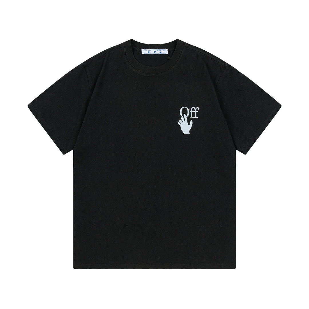 OFF-WHITE 2025 nueva primavera temprana, personalizado 270g tejido de algodón puro de doble hilo logo, logo de flecha r…