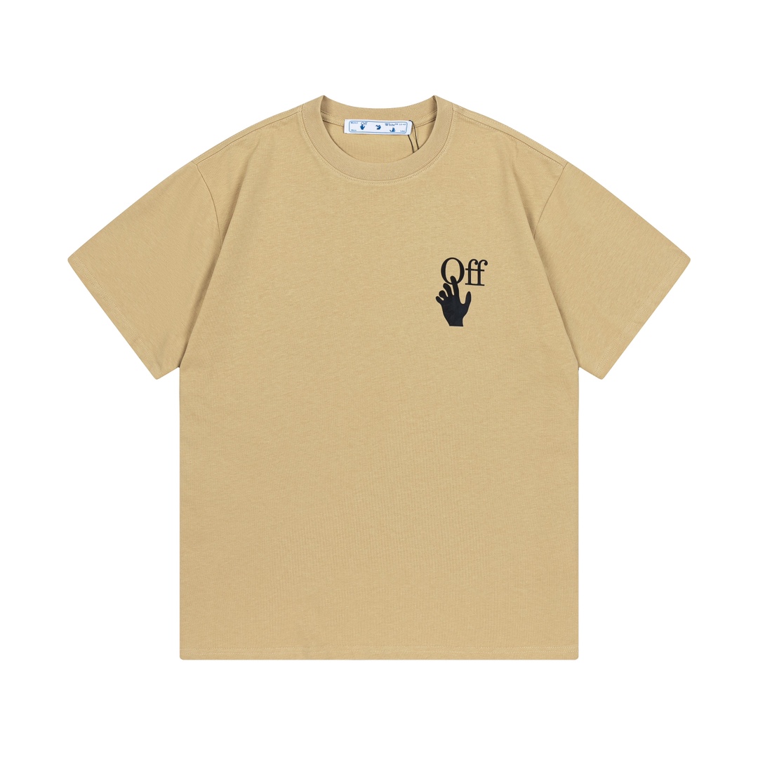 OFF-WHITE 2025 nueva primavera temprana, personalizado 270g tejido de algodón puro de doble hilo logo, logo de flecha r…