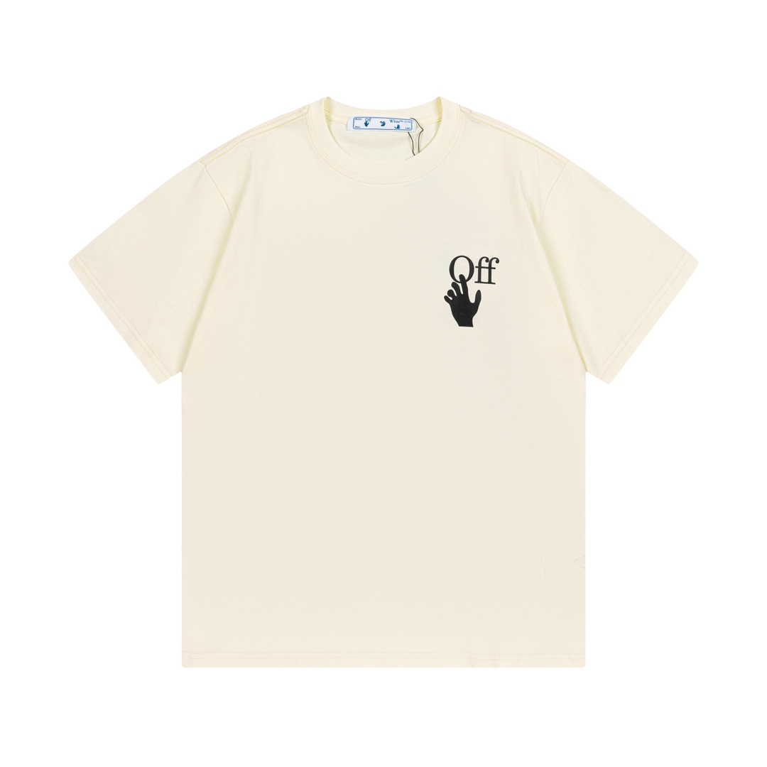 OFF-WHITE 2025 pre-primavera nueva colección, logo personalizado de algodón puro de doble hilo de 270g, logo …