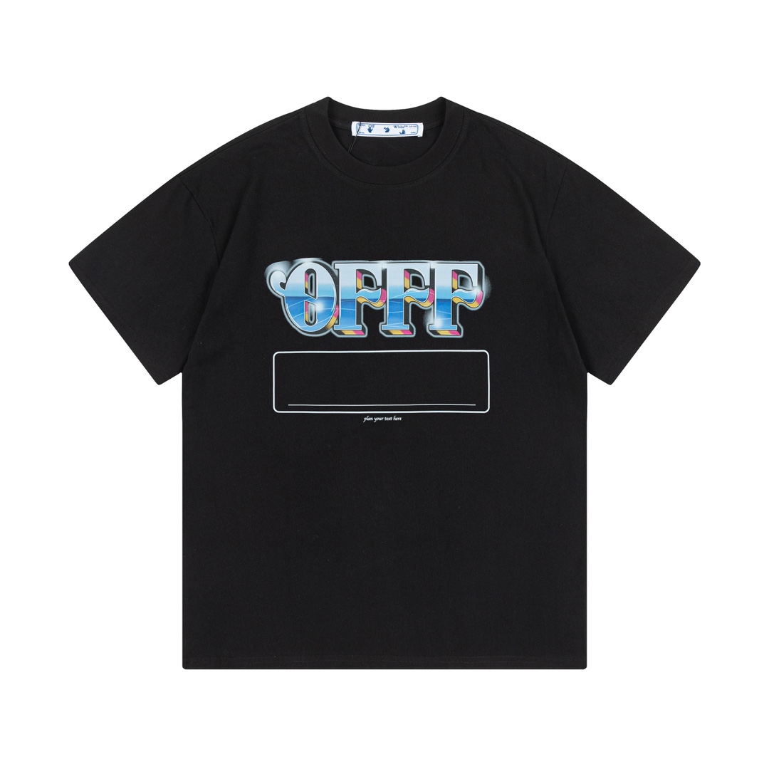 OFF-WHITE 2025 pre-primavera nueva colección, logo personalizado de algodón puro de doble hilo de 270g, logo de flecha …