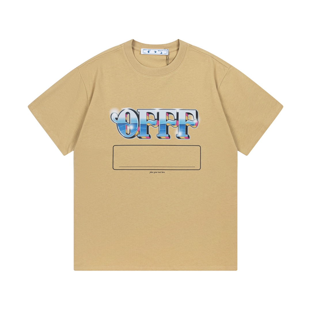 OFF-WHITE 2025 pre-primavera nueva colección, logo personalizado de algodón puro de doble hilo de 270g, logo de flecha …