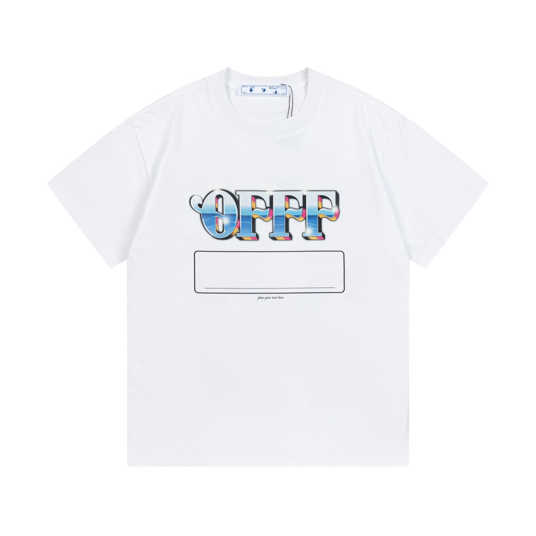 OFF-WHITE 2025 pre-primavera nueva colección, logo personalizado de algodón puro de doble hilo de 270g, logo de flecha …