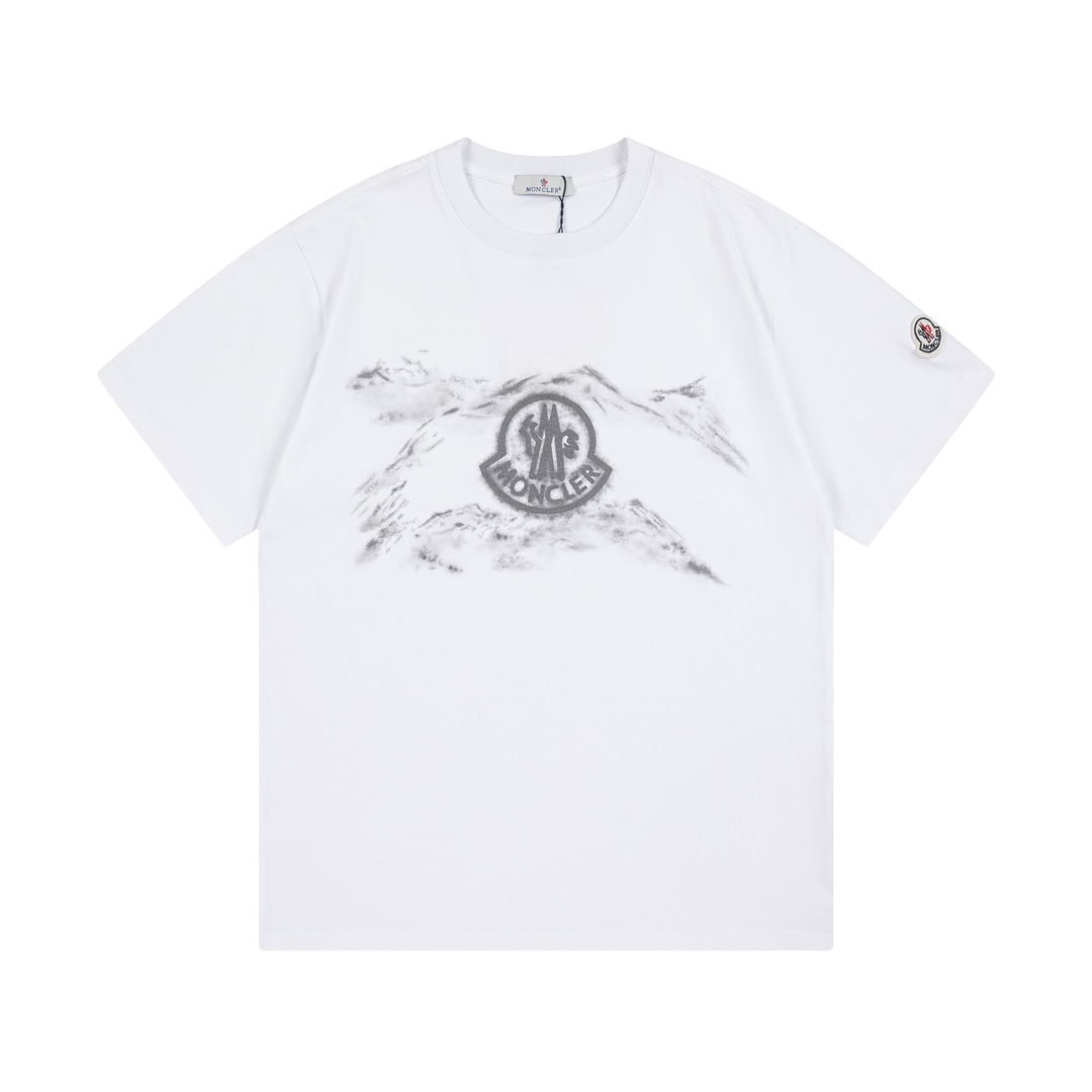 MONCLER 2025 nueva temporada de primavera, tela de algodón doble hilo personalizada de 270g, técnica de inyección de ti…