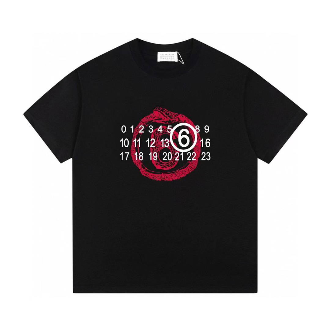 Magiera MM6 2025 nueva colección edición limitada del año de la serpiente, logotipo digital de serpiente, camiseta de m…