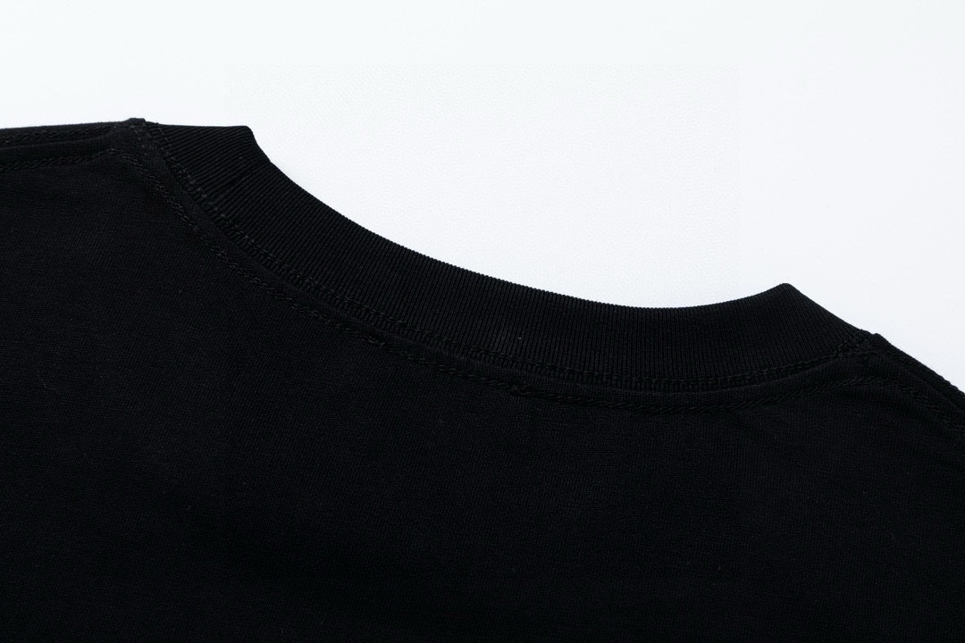 Moncler/Monkey Cotton Top with Radium Logo, Unisex, XS-L, Black/White - 图片 6