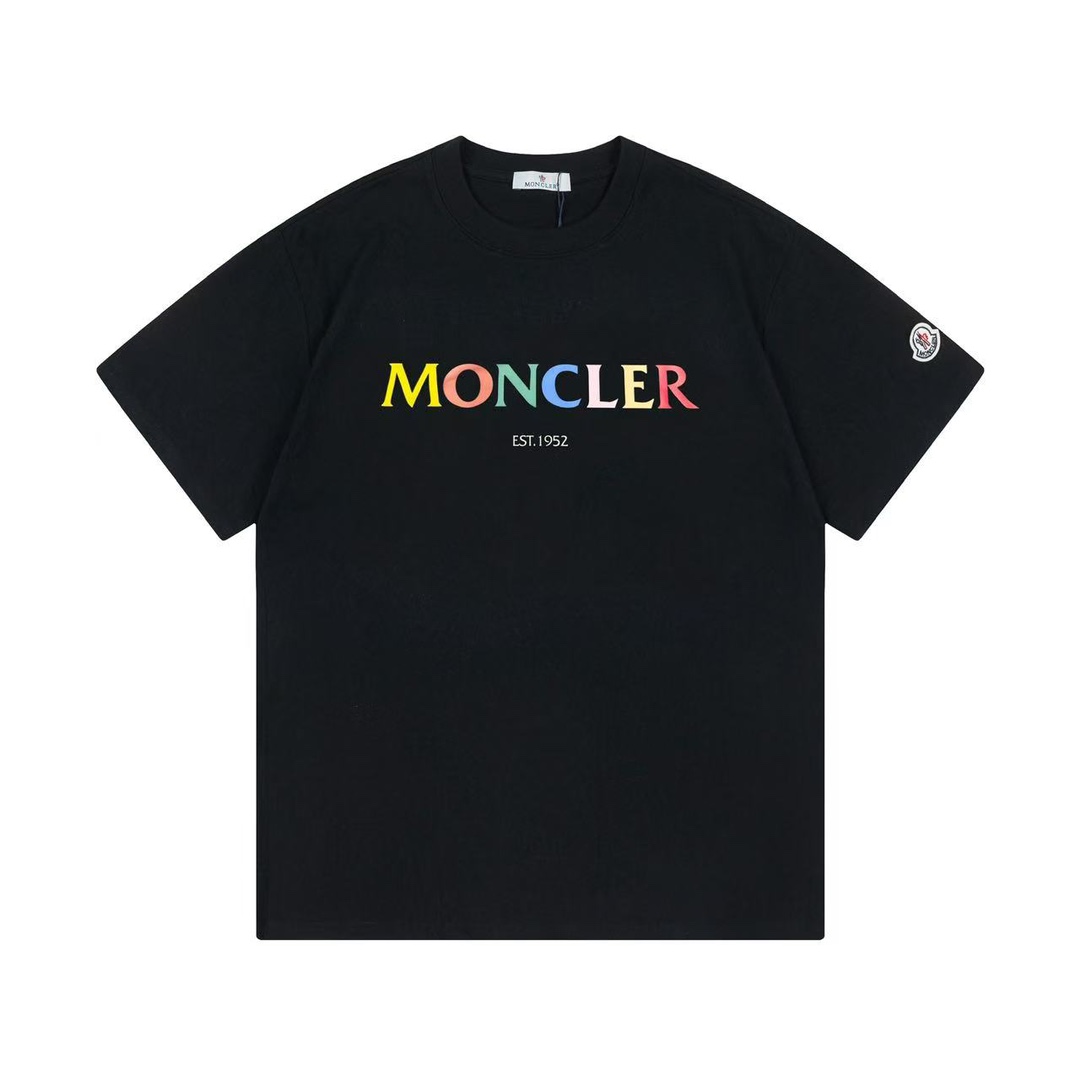 Moncler/Monkey 2025 Collection: Custom Logo Short-Sleeve Shirts in Pure Cotton - 图片 1