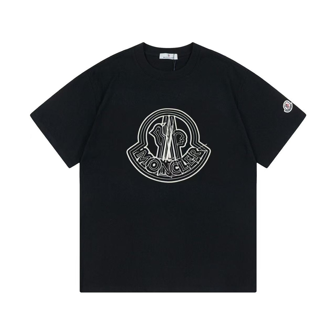 Moncler/Monkey 260G Pure Cotton Top-Level Fabric Unisex Black/White Vest Collection