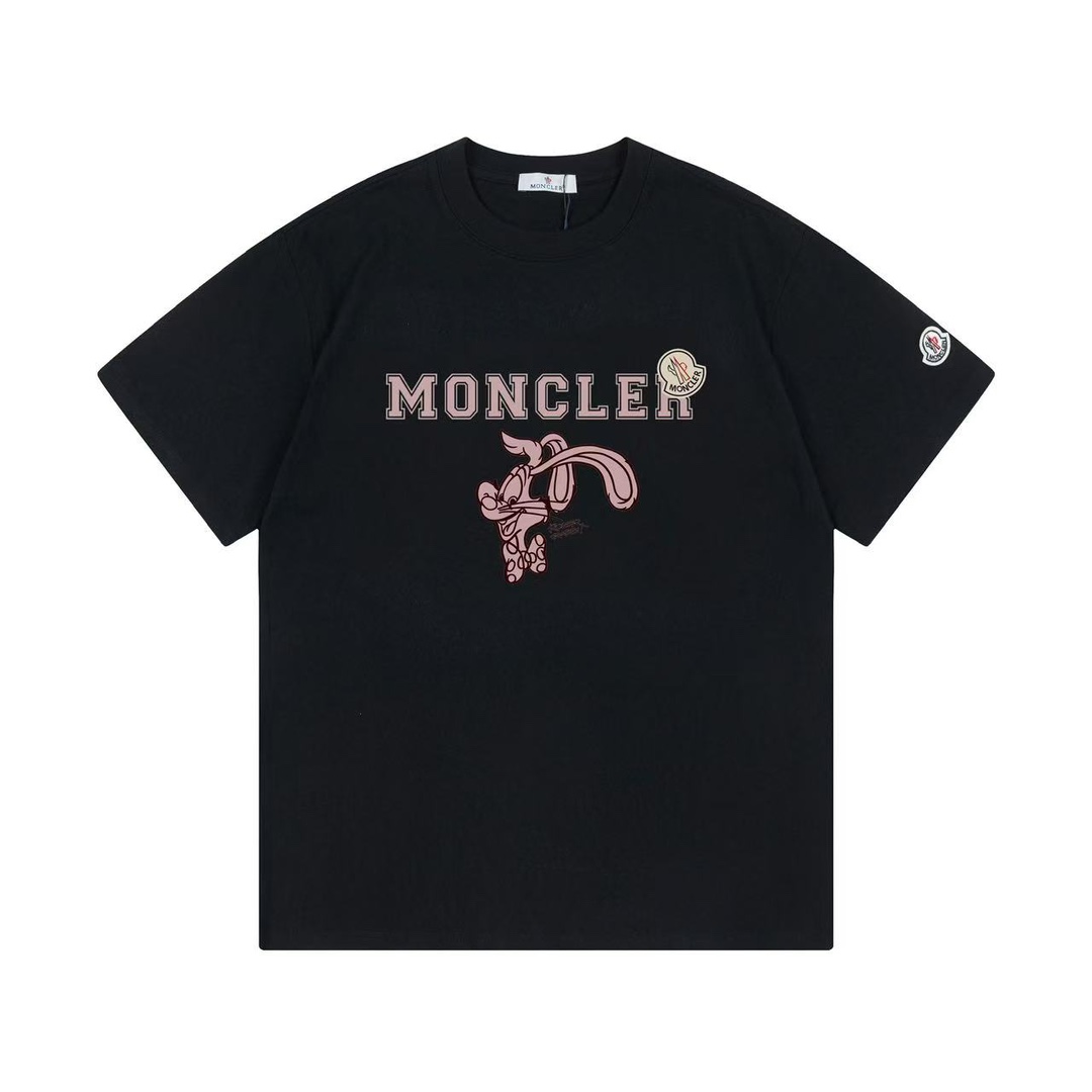 (Entrega al día siguiente) Moncler 蒙口 2025 Nuevo estilo, conejo rosa de orejas largas con logo de letras, parche person…