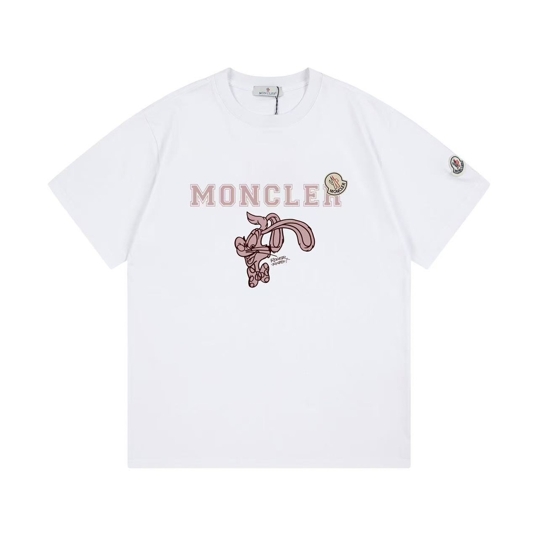 (Entrega al día siguiente) Moncler 蒙口 2025 Nuevo estilo, conejo rosa de orejas largas con logo de letras, parche person…