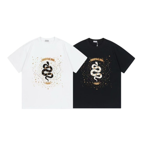 Dior 2025 Snake Logo Unisex Cotton T-Shirt | Stylish Streetwear 1 Dior 2025 Snake Logo Unisex Cotton T-Shirt | Stylish Streetwear