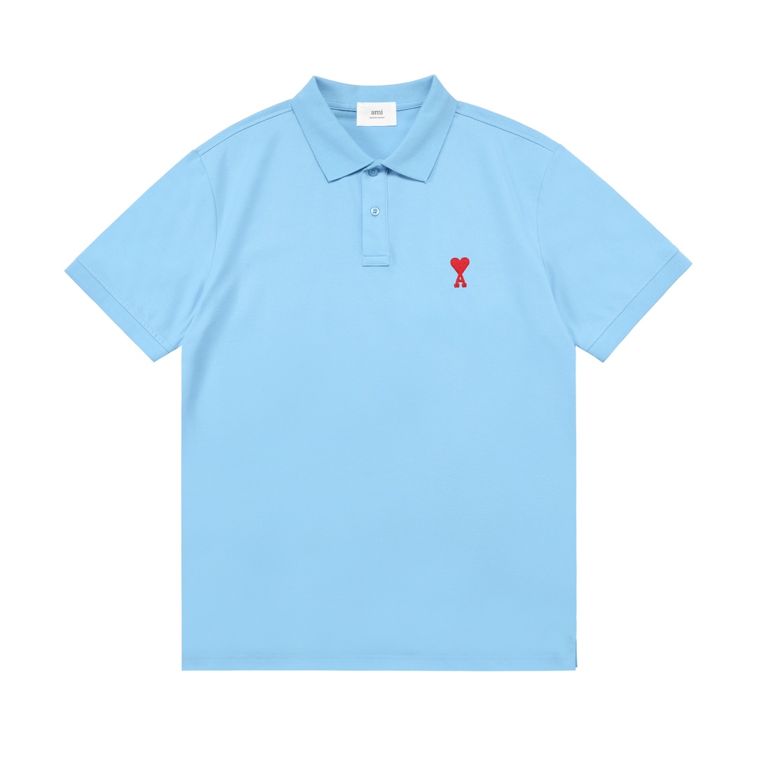 ami 2025 nueva colección polo casual de pareja con logo de corazón bordado · tela personalizada de piqué · bo…