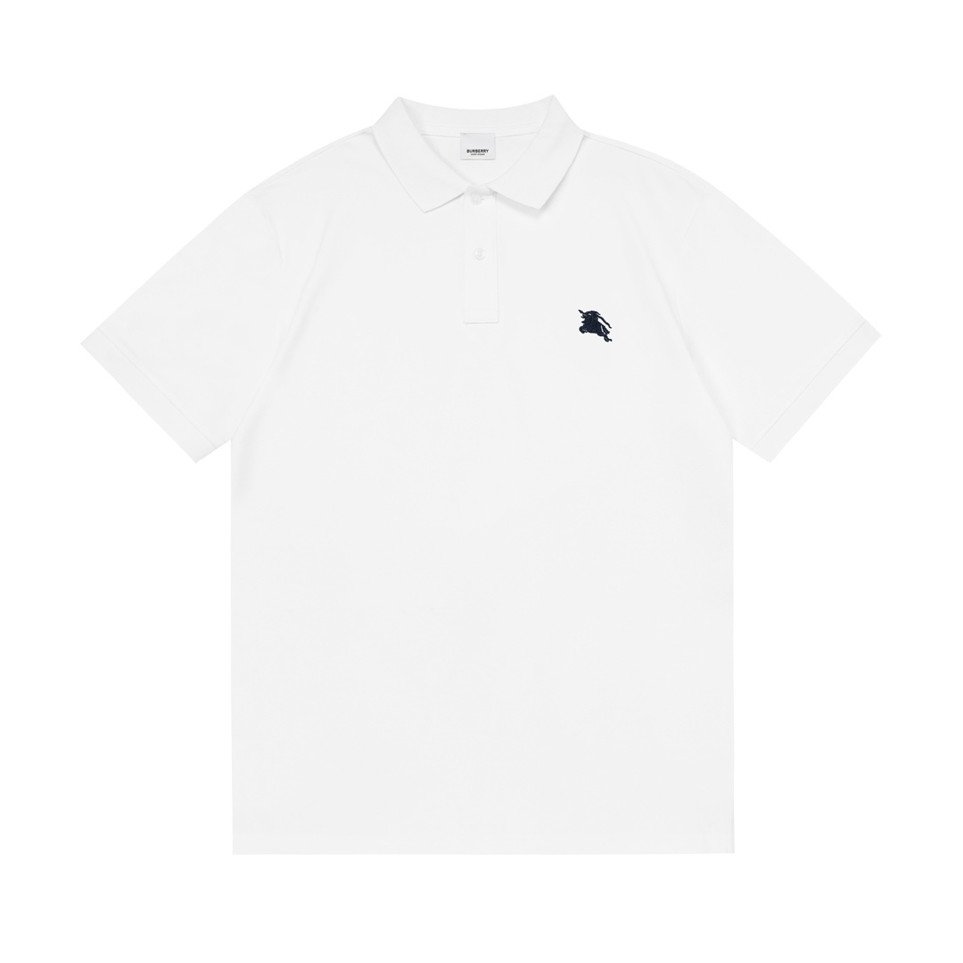 Burberry 2025, nuevo estilo, logotipo bordado del caballo de guerra clásico, mismo estilo para hombres y mujeres, polo …