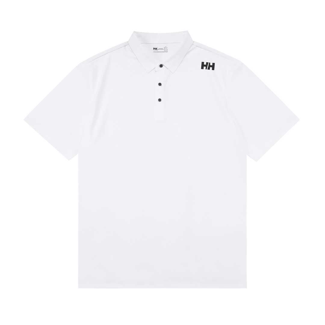 HELLY HANSEN 海丽汉森 2025新款 立体字母logo 运动舒适 冰爽丝滑 轻薄透气 男女同款 休闲polo衫 ·定制速干面料 ·进口田岛机刺绣工艺 ·领标吊牌主唛三标齐全 颜色：白色 尺码：M-XXXL