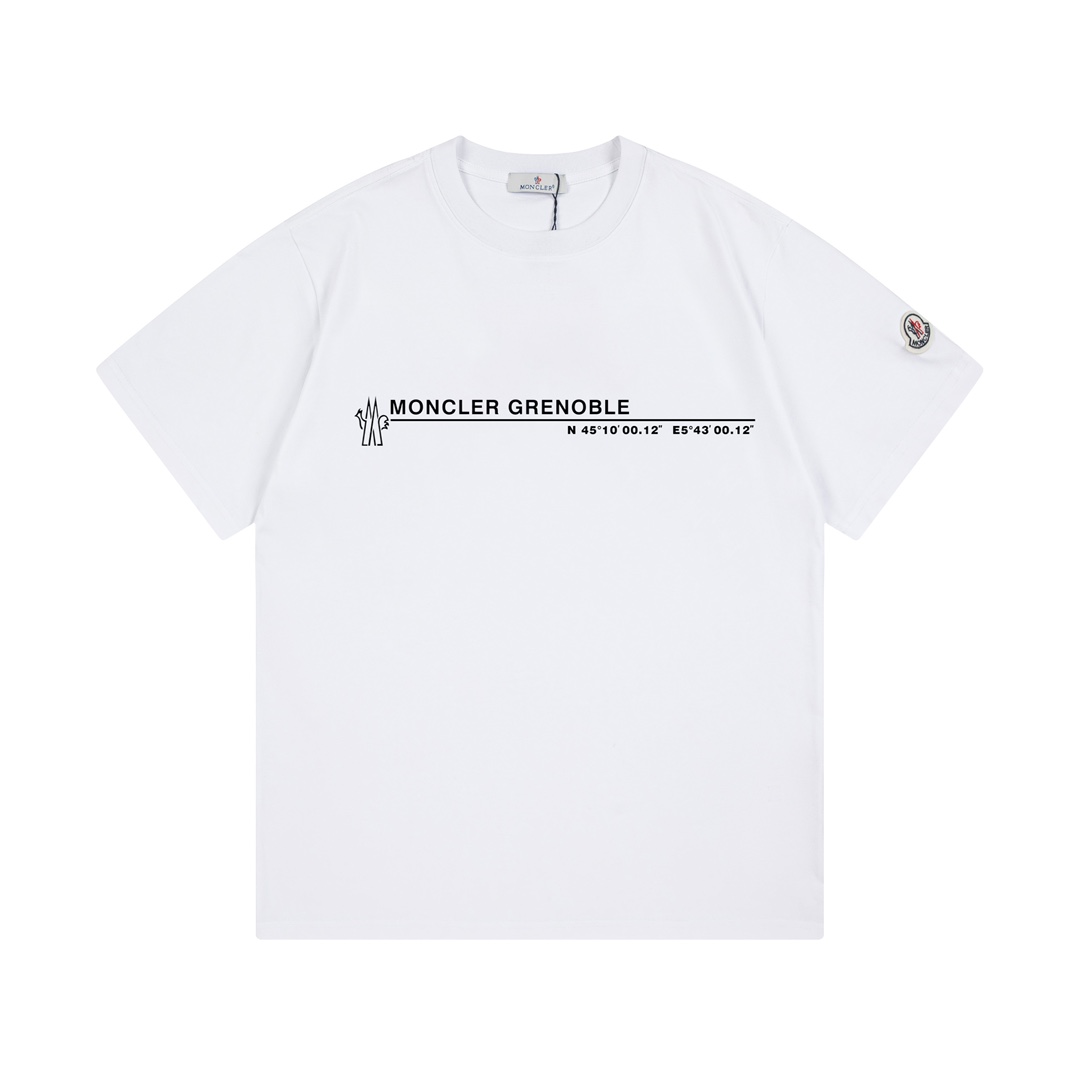 Moncler 蒙口 2025 nueva colección logo de letras y números parche personalizado unisex camiseta de manga corta ·tejido de…