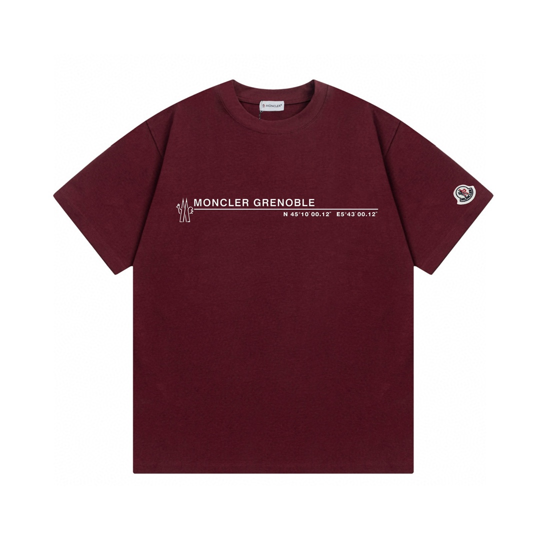 Moncler 蒙口 2025 nueva colección logo de letras y números parche personalizado unisex camiseta de manga corta ·tejido de…