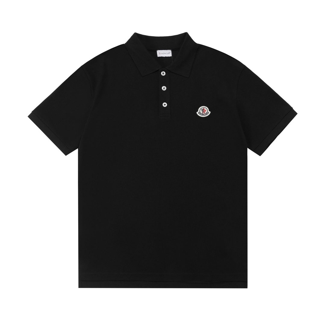 Moncler 蒙口 2025 nueva colección lujo ligero logo de letras pequeñas personalizado polo casual unisex · tela de textura …