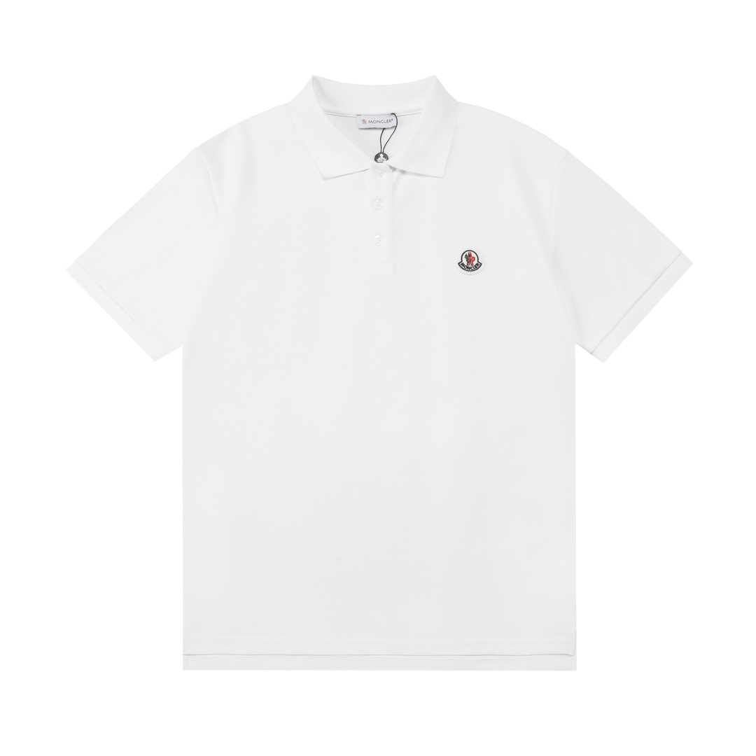 Moncler 蒙口 2025 nueva colección lujo ligero logo de letras pequeñas personalizado polo casual unisex · tela de textura …