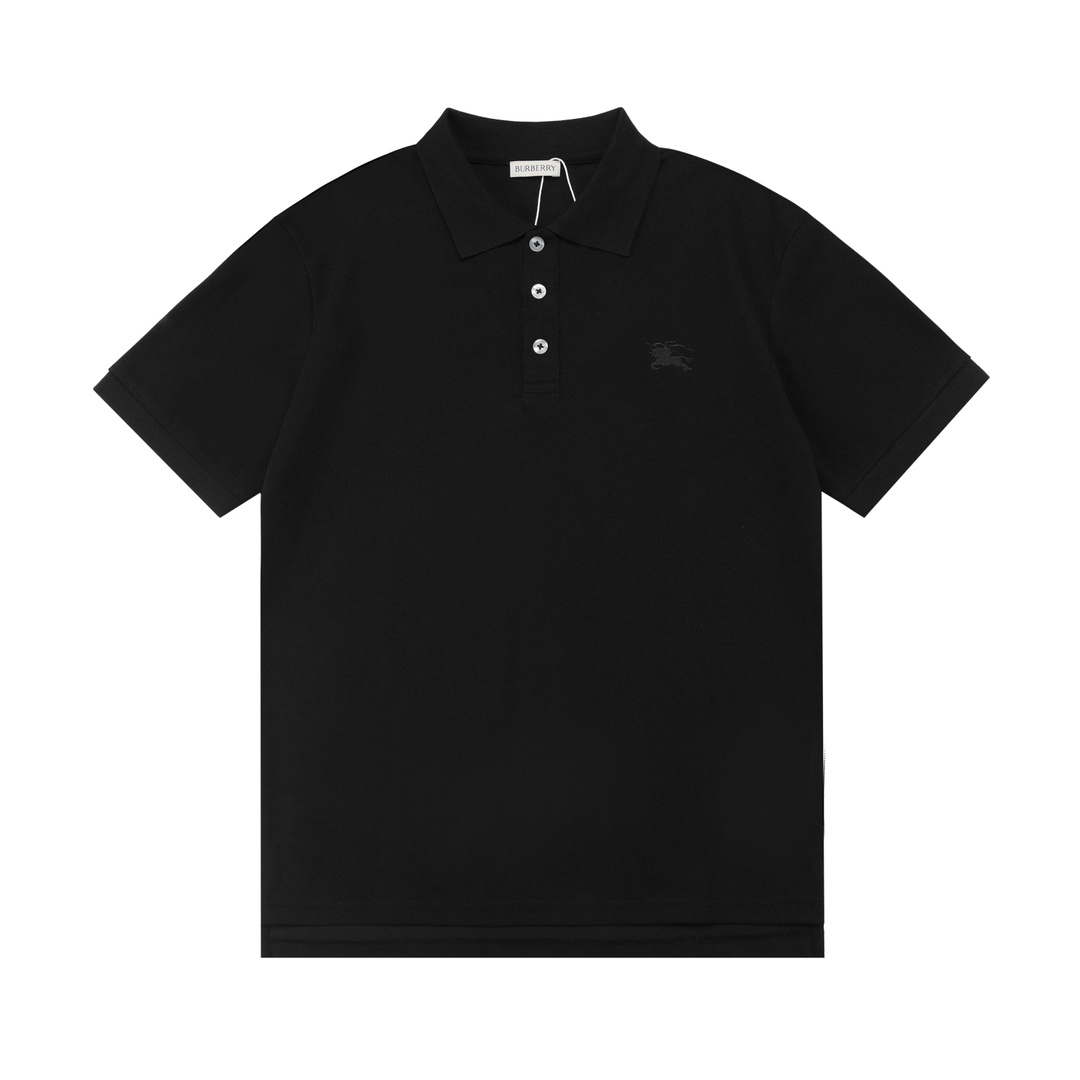 Burberry 2025, nuevo estilo, logotipo de caballo de guerra bordado, mismo estilo para hombres y mujeres, polo casual ·T…