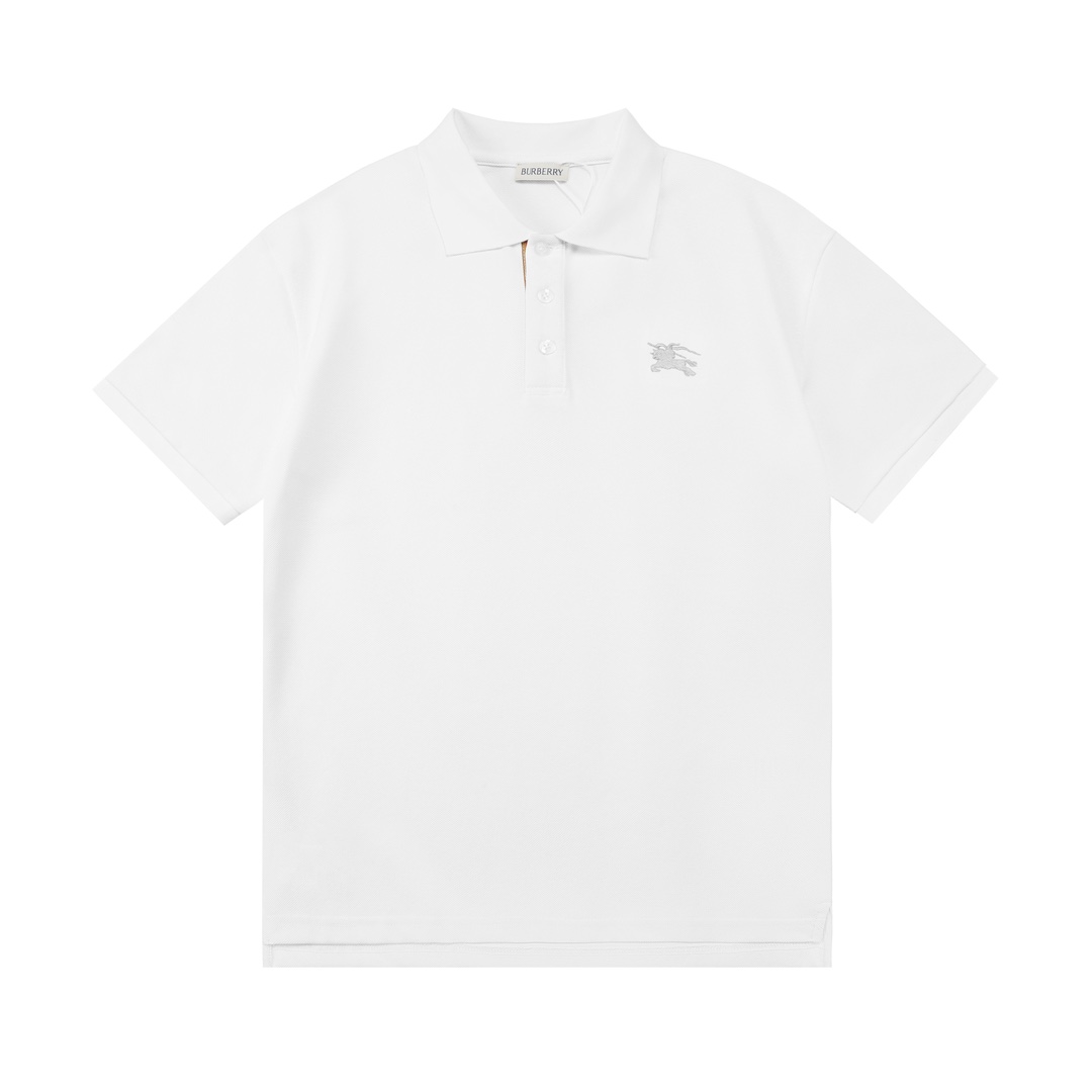 Burberry 2025, nuevo estilo, logotipo de caballo de guerra bordado, mismo estilo para hombres y mujeres, polo informal …