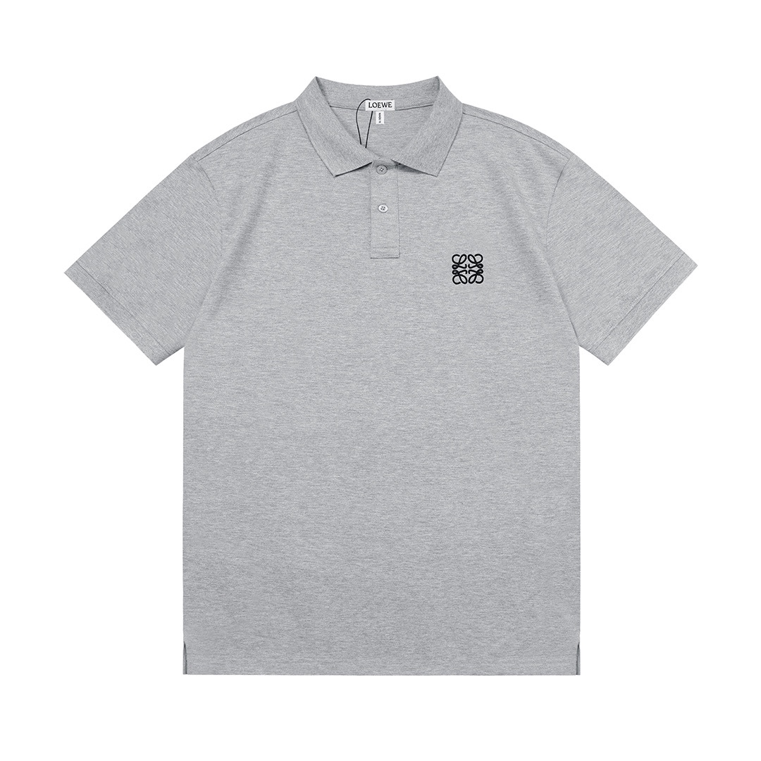 🅿️95 LOEWE 2025 nuevo modelo, bordado clásico del logo, unisex, polo casual · Tejido de piqué personalizado · Bordado …
