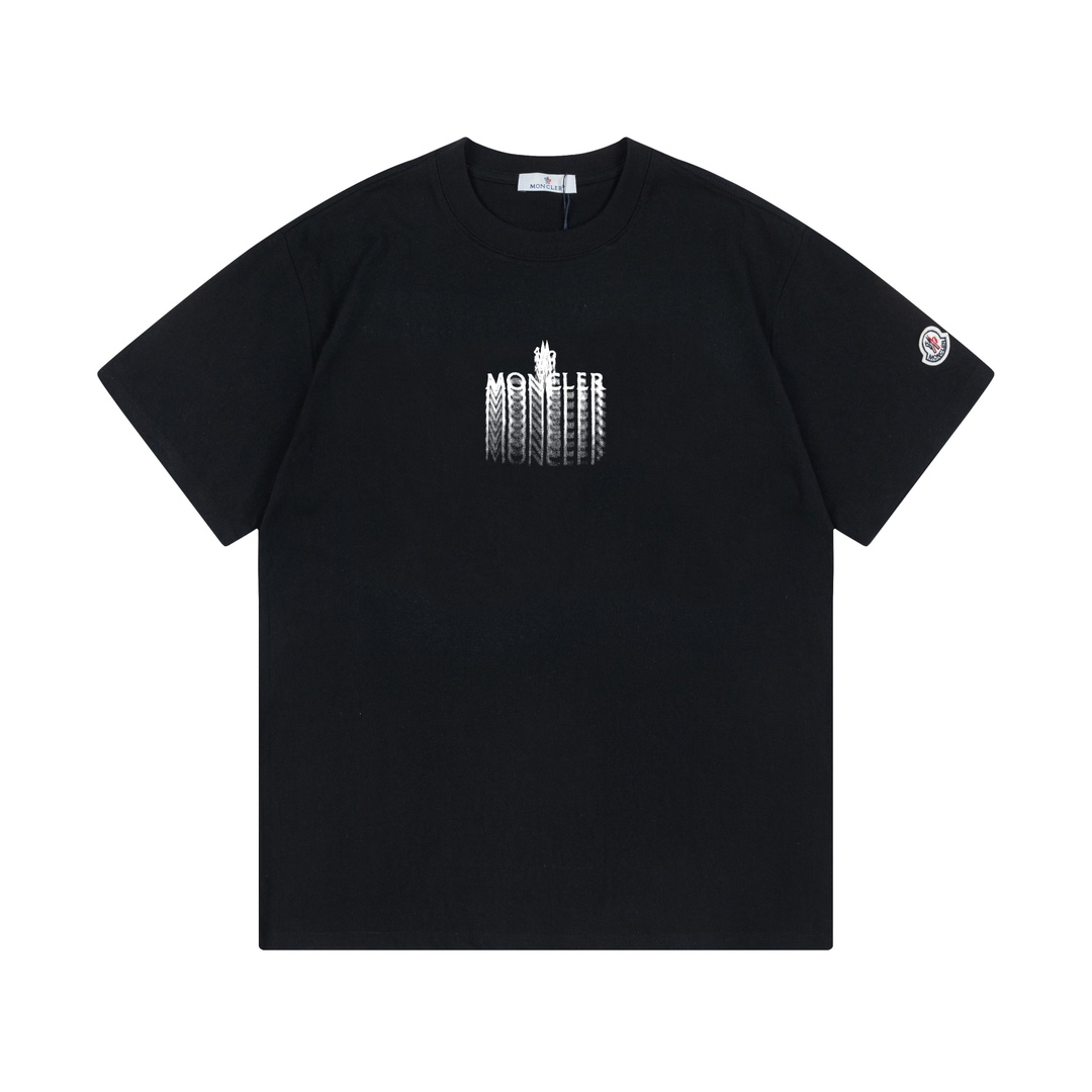 Moncler 蒙口 2025 nueva colección logo de letras fantasma unisex camiseta de manga corta · personalizado 300g 100% algodó…