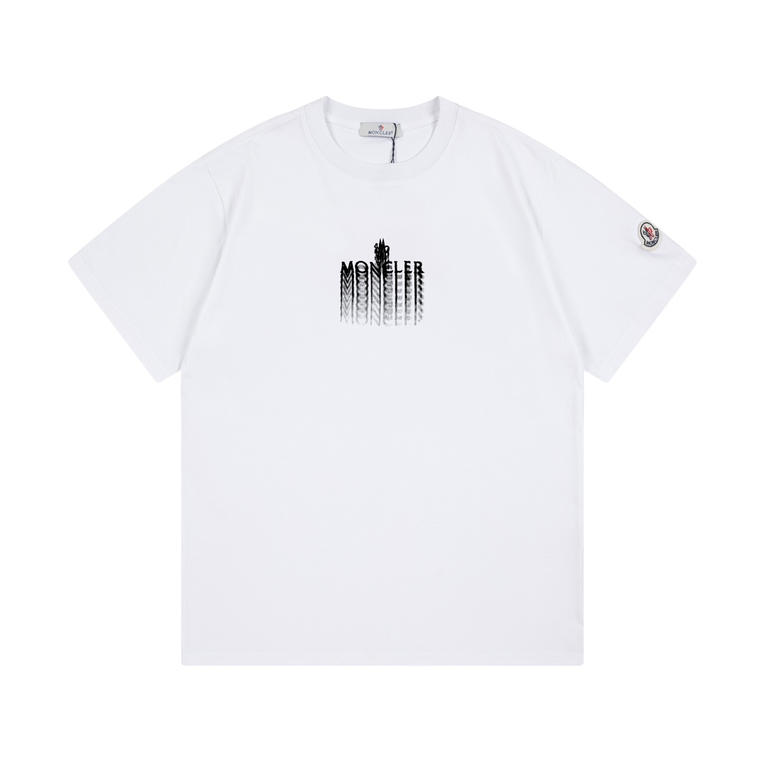 Moncler Montclair 2025 nuevo modelo, logo de letras fantasma, unisex, camiseta de manga corta. ·Tejido de algodón puro …