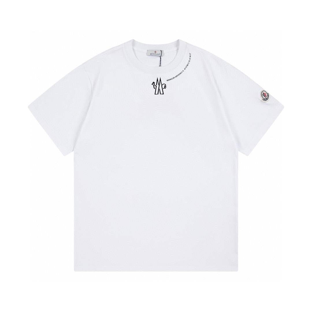 Moncler Montclair 2025 nuevo modelo, sincronizado con la web oficial, logo de letras con collar, unisex, camiseta de ma…