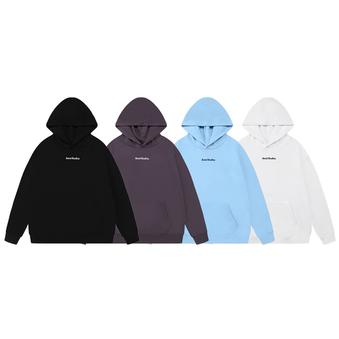 p140 Acne Studios 2025新款 高密度刺绣刺绣小字母logo 落肩OS版型 袋鼠口袋 男女同款 连帽卫衣
·定制430克重毛圈面料
·领标吊牌主唛三标齐全
颜色：紫色
尺码：XS S M L