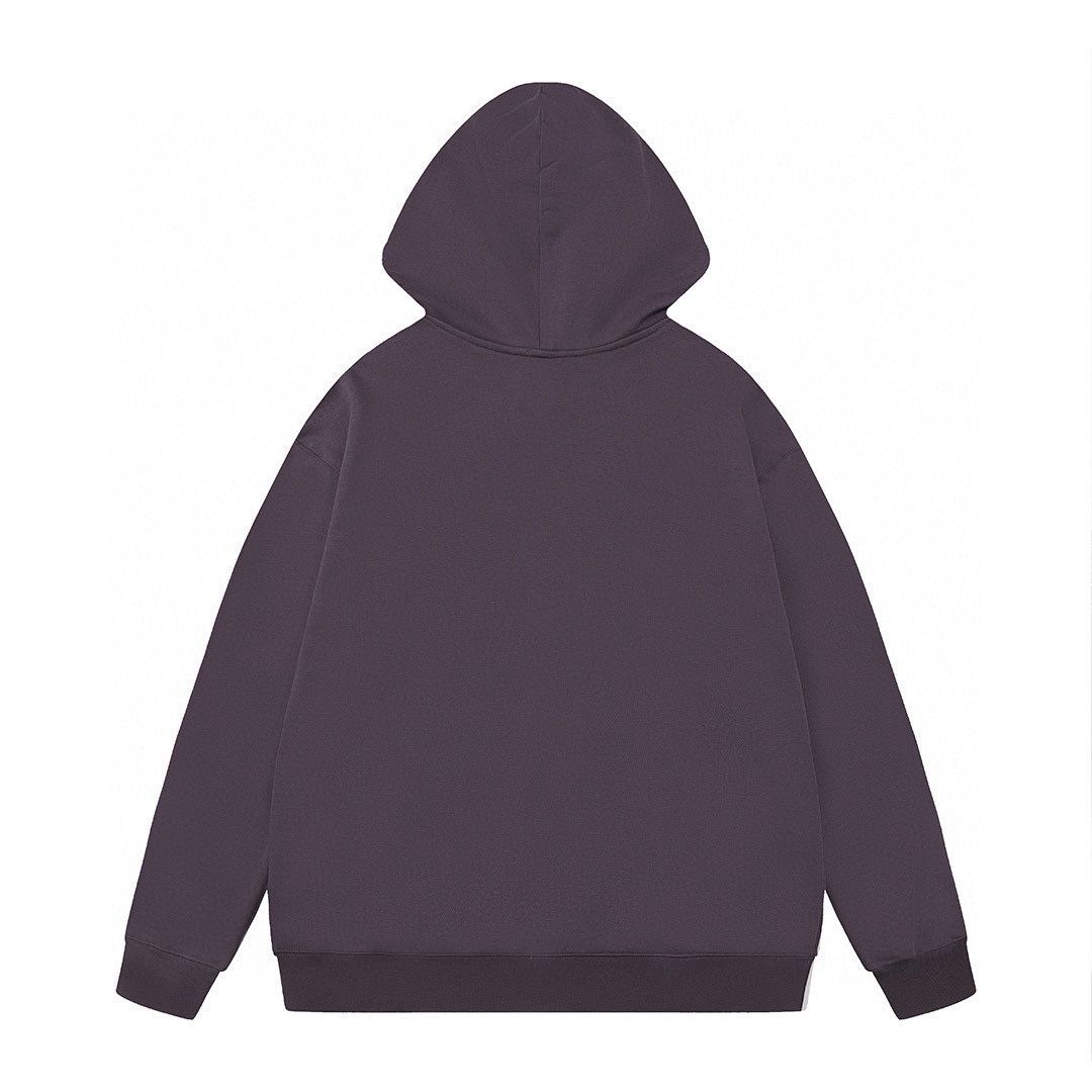 p140 Acne Studios 2025新款 高密度刺绣刺绣小字母logo 落肩OS版型 袋鼠口袋 男女同款 连帽卫衣
·定制430克重毛圈面料
·领标吊牌主唛三标齐全
颜色：紫色
尺码：XS S M L