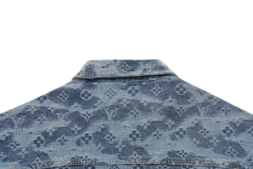 Louis Vuitton Louis Vuitton 路易威登 LV 驴家 2026新款 暗纹提花三叶草logo 牛仔衬衫