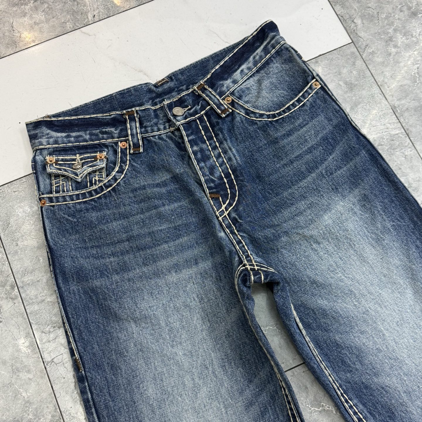 True Religion Men's Jeans Straight Leg Distressed Denim Available Size 30-40 4 i1752314271403 8932 0 2