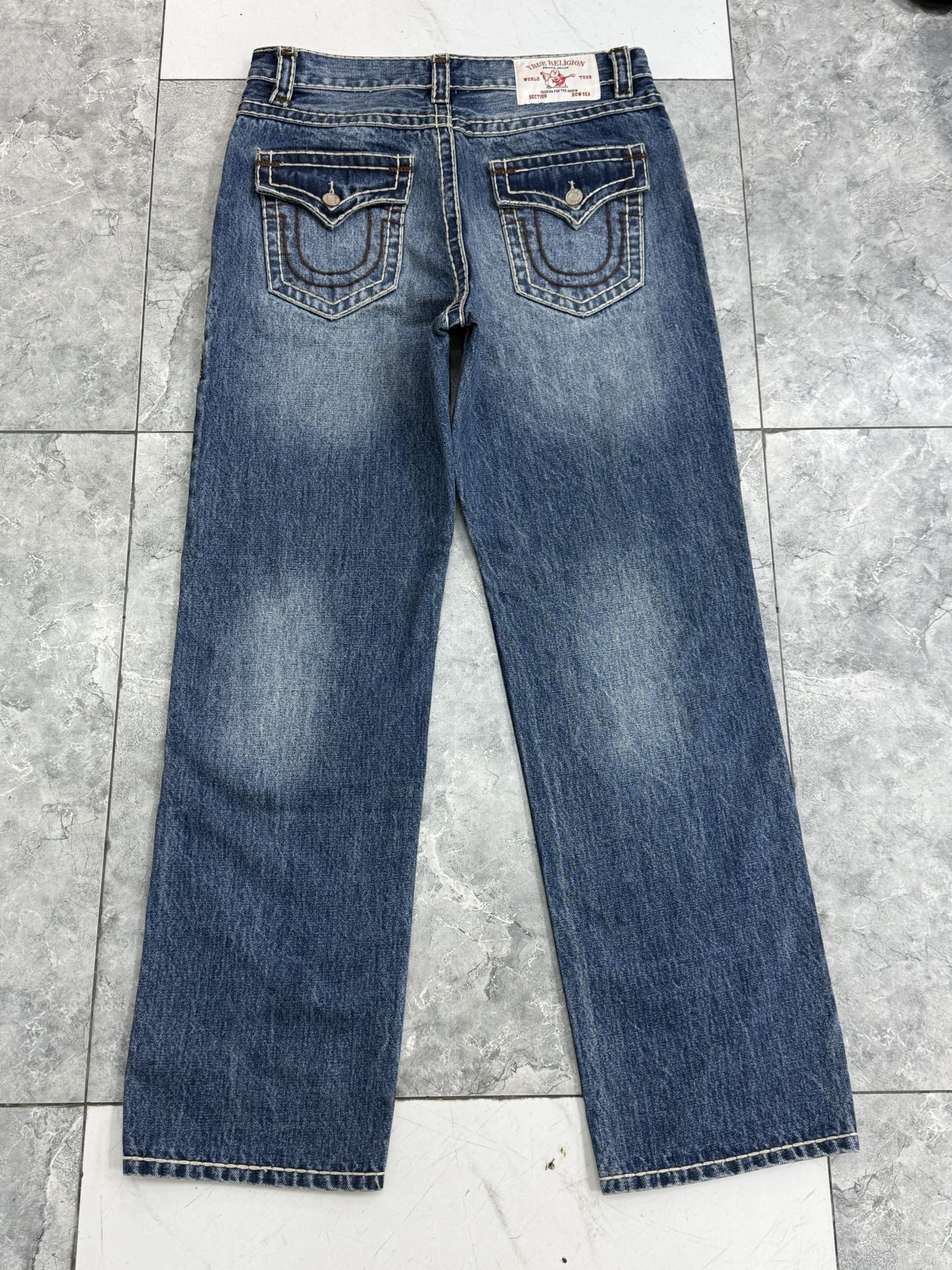 True Religion Men's Jeans Straight Leg Distressed Denim Available Size 30-40 7 i1752314271464 6769 0 5