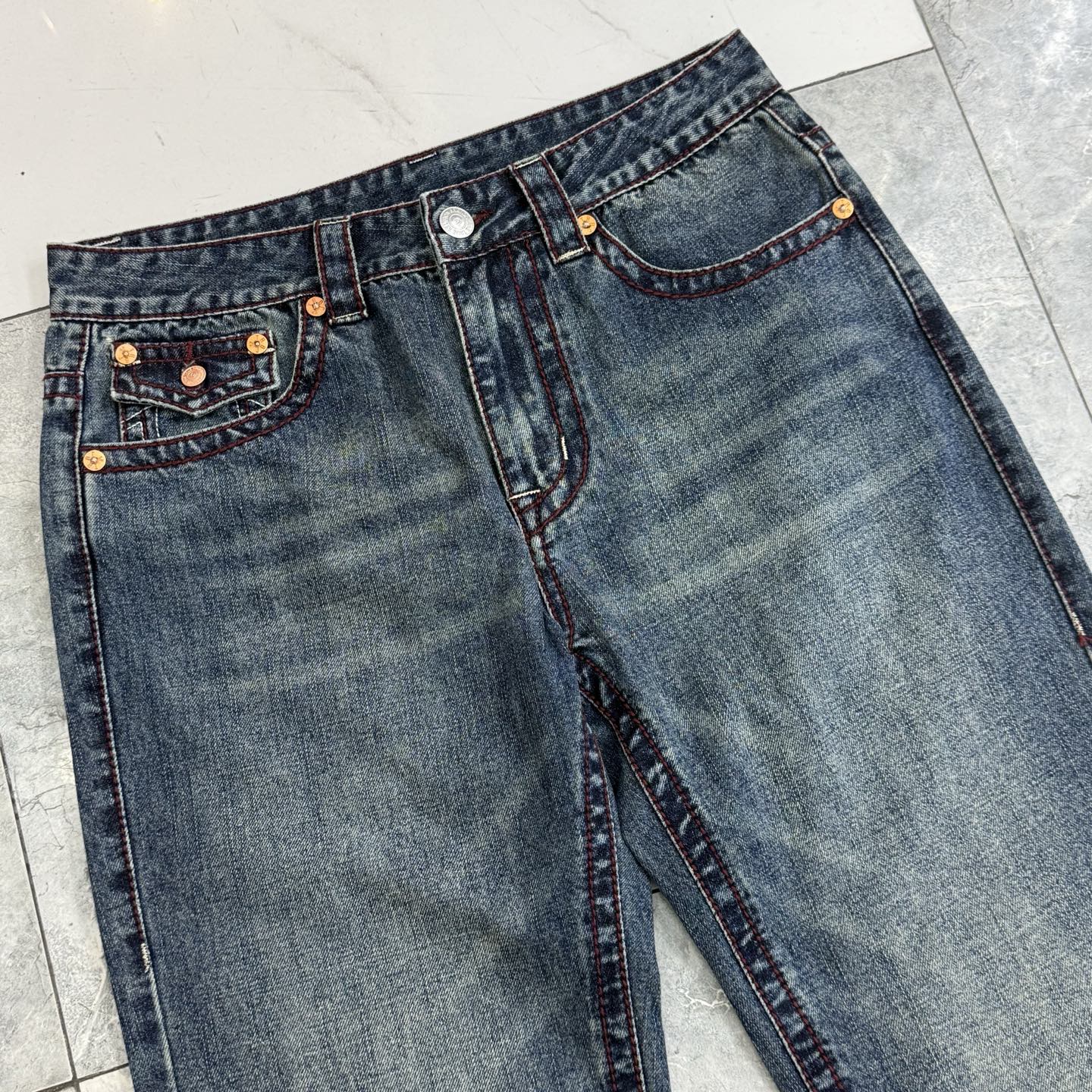 True Religion Men's Straight Leg Jeans Distressed Denim New Style Sizes 30-40 2 i1752314348205 4249 0 1