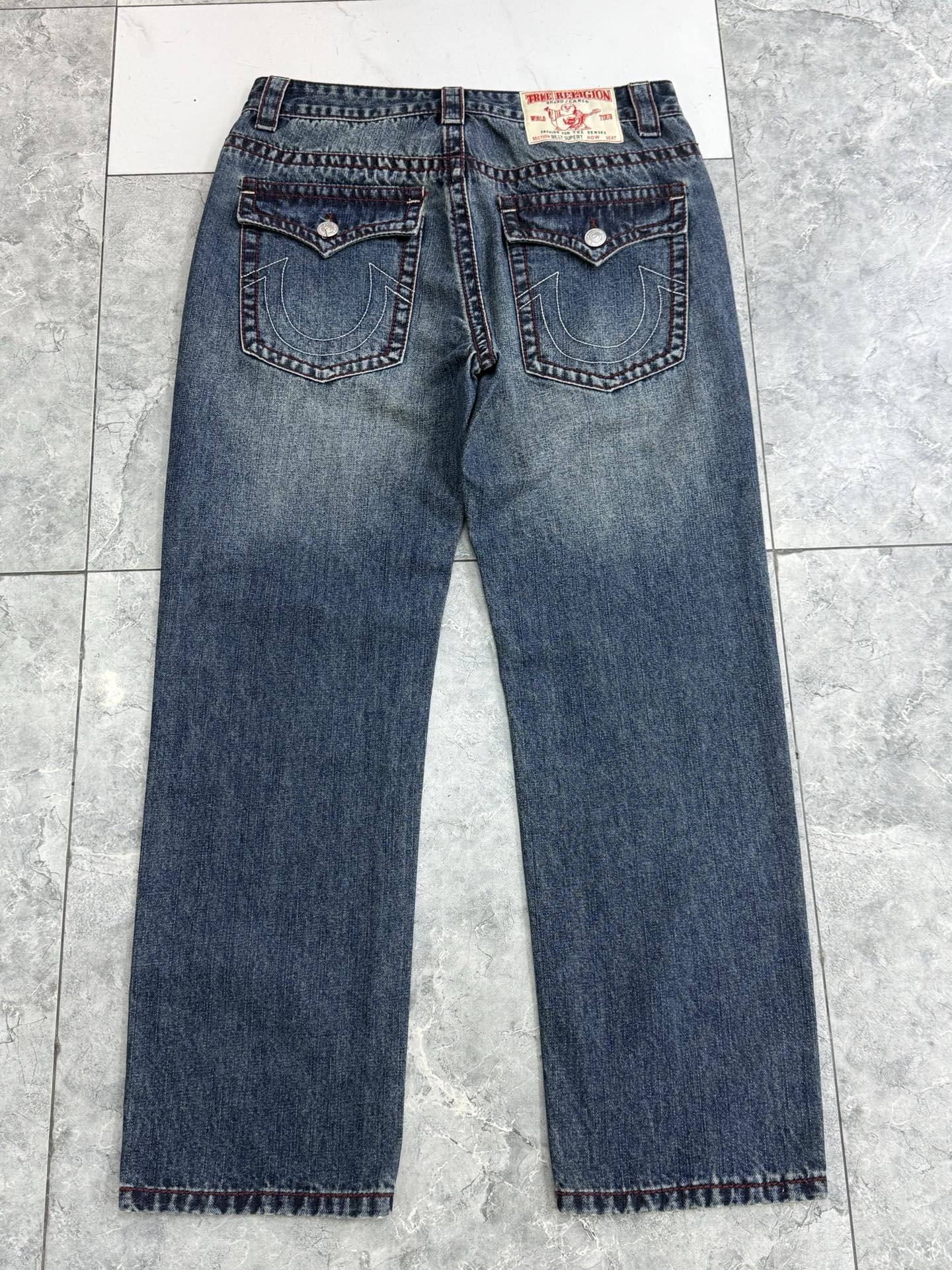 True Religion Men's Straight Leg Jeans Distressed Denim New Style Sizes 30-40 6 i1752314348236 5409 0 5