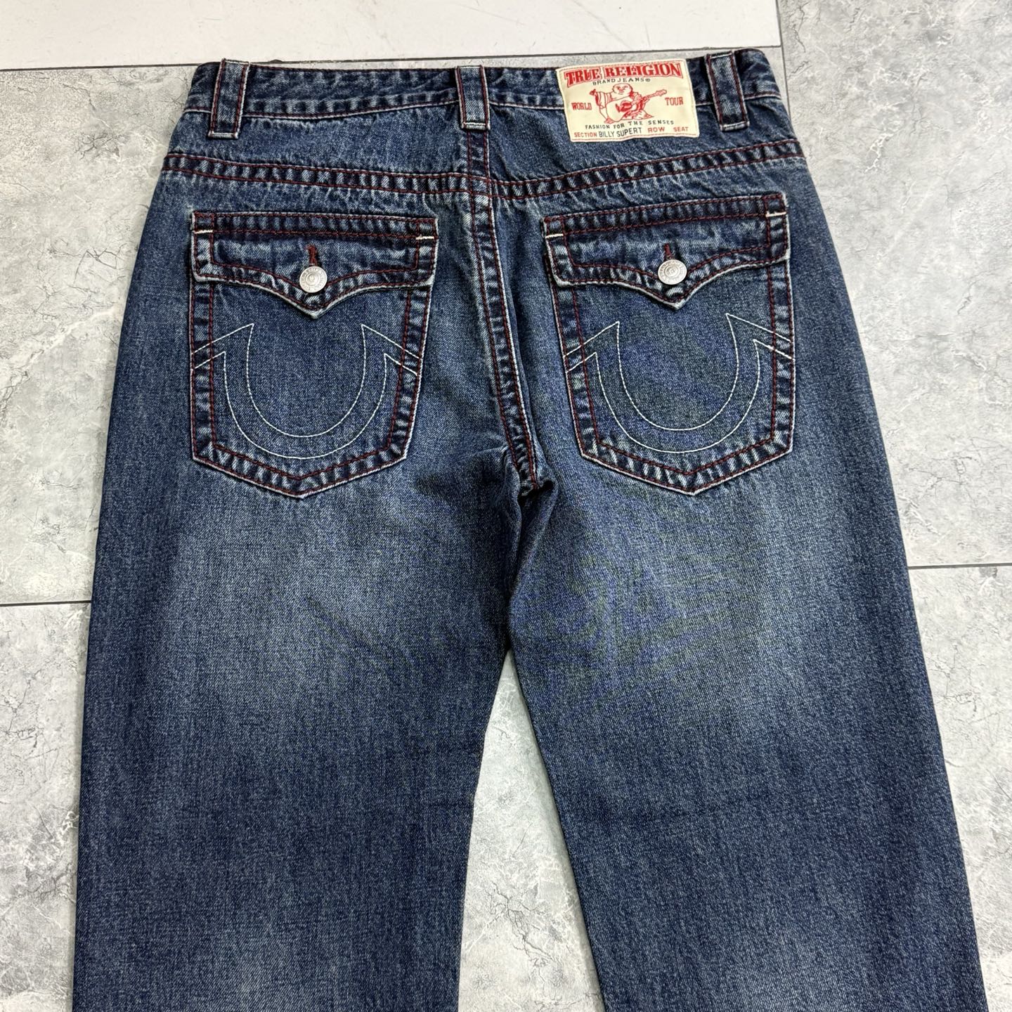 True Religion Jeans - Straight Leg, Dark Wash Denim, Classic Style 5 i1752314472313 9928 0 4