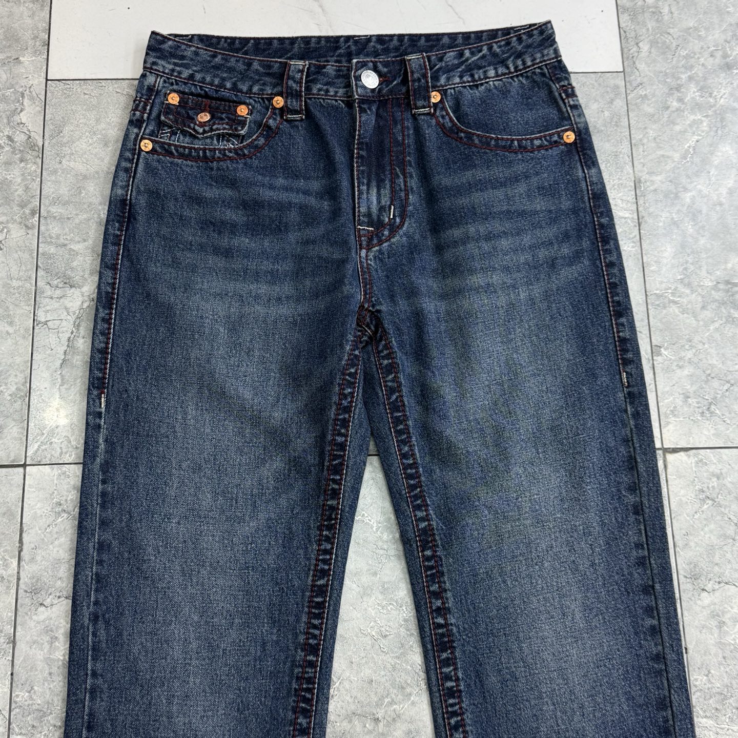 True Religion Jeans - Straight Leg, Dark Wash Denim, Classic Style 3 i1752314472486 6945 0 2