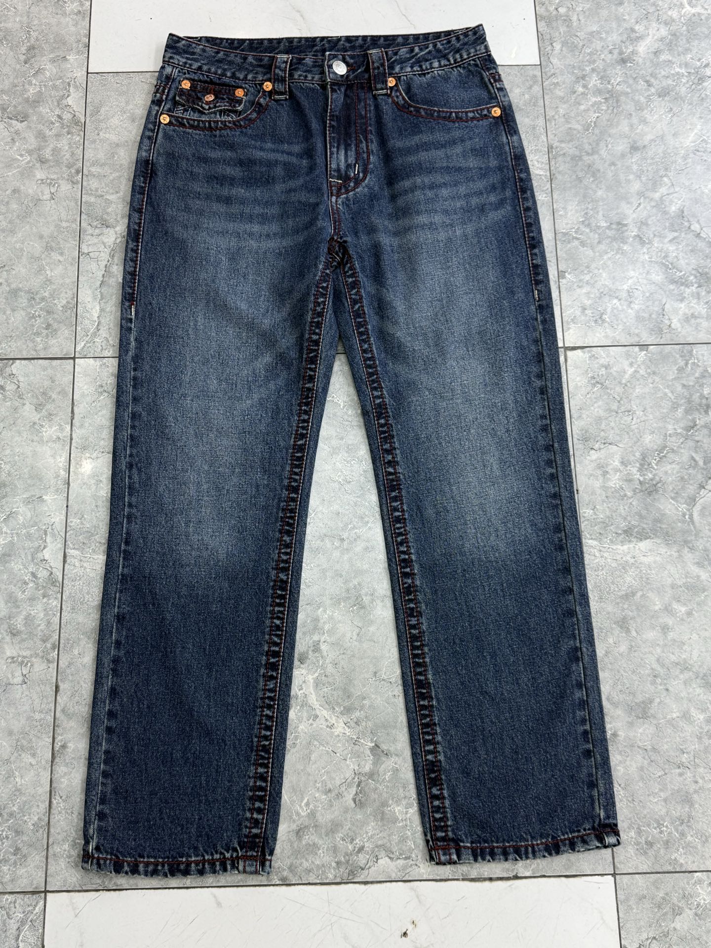 True Religion Jeans - Straight Leg, Dark Wash Denim, Classic Style 1 i1752314473638 7618 0 0