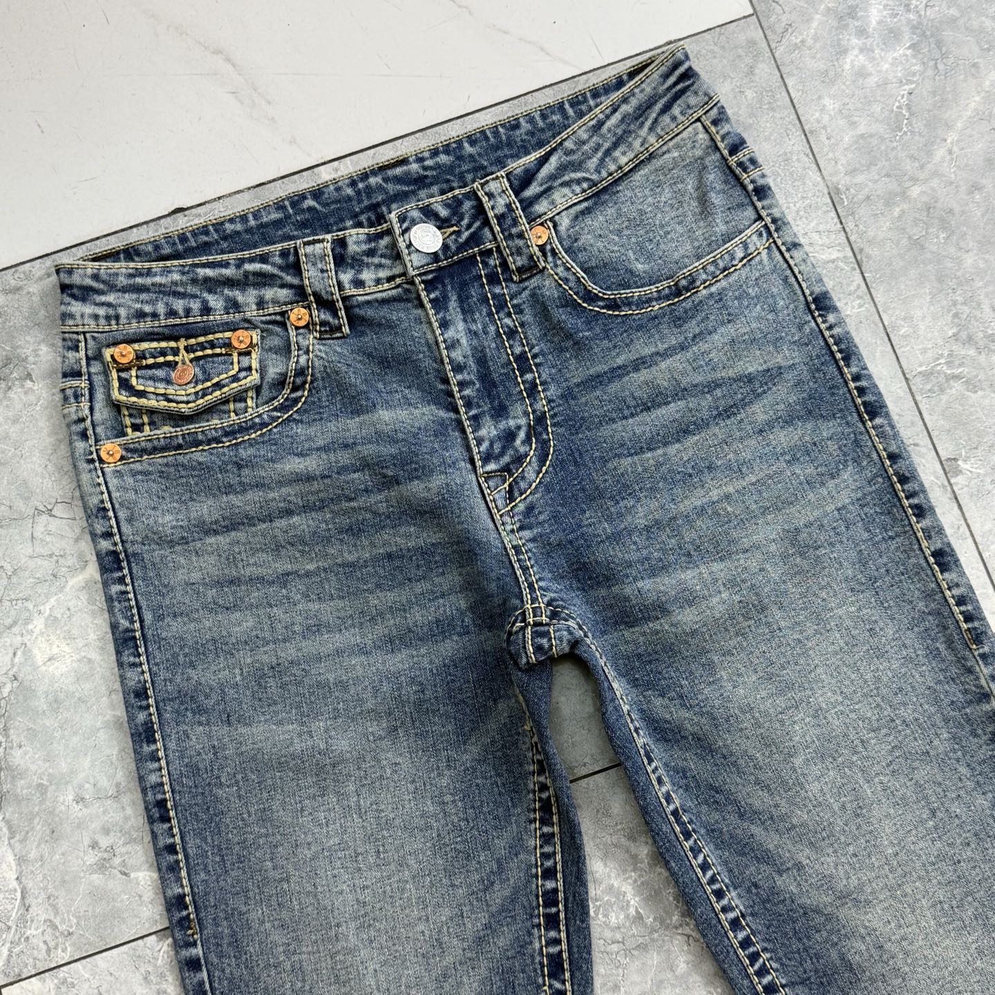 True Religion Jeans New Style Denim Pants Straight Leg For Men Size 30-40 3 i1752314485461 5971 0 2