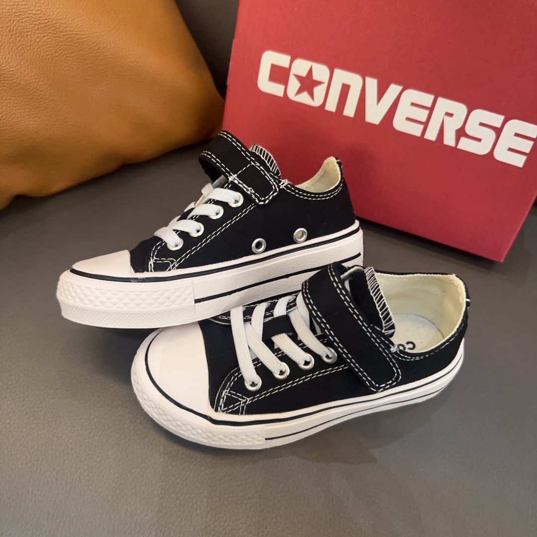 图片[4]-匡威魔术贴松紧带童鞋 26-37码 穿匡威的季节来啦！官方卖到爆！经典白搭，不挑衣服，怎么搭配都好看😍！帆布材质舒适透气！魔术贴方便孩子穿脱！！-选品中心