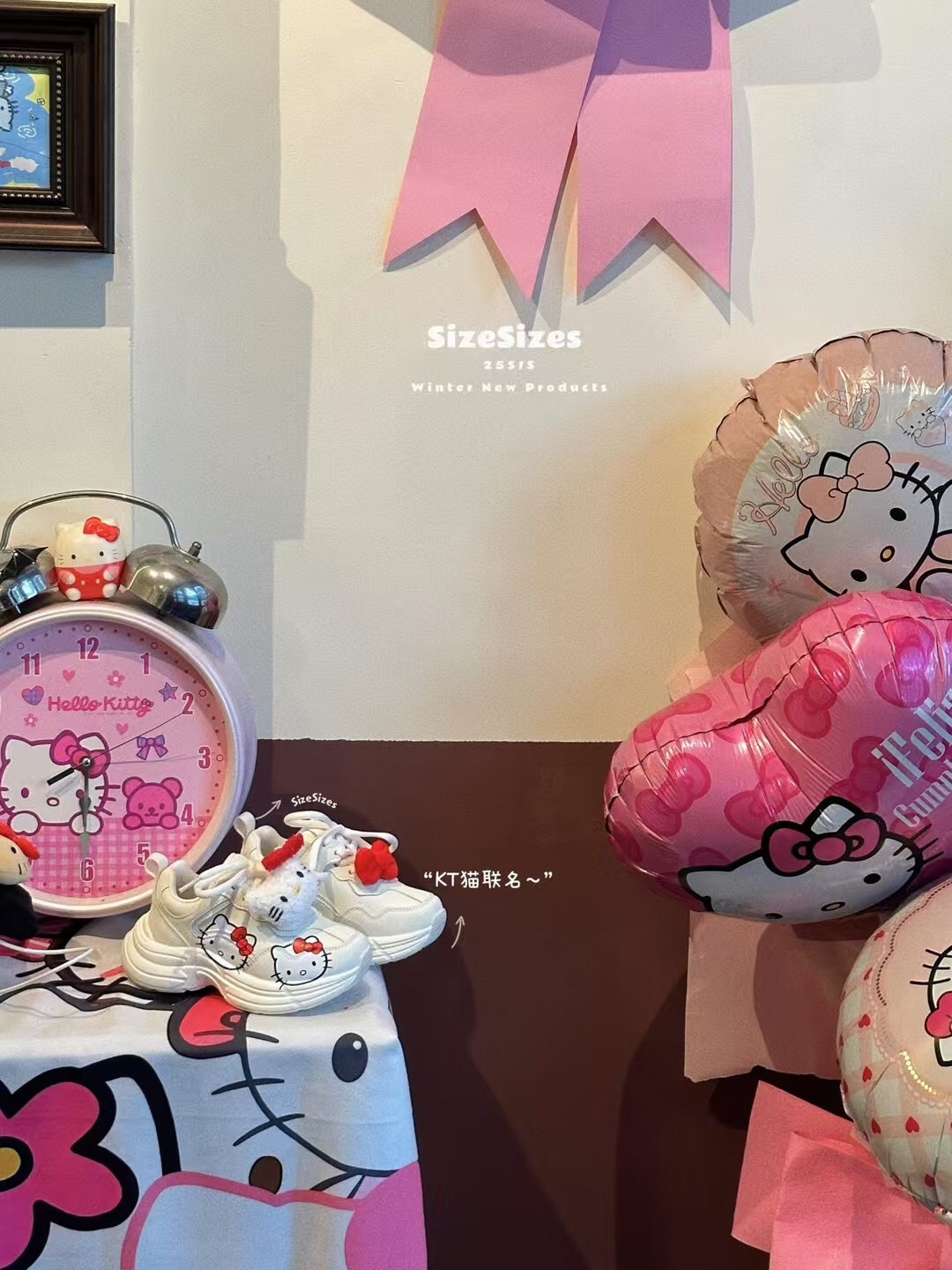 图片[6]-正品潮牌Size联名Hello Kitty童鞋28-37 潮牌联名也太可爱了吧😍不仅鞋身上有超可爱的Hello Kitty，鞋带上还有可拆卸的Kitty小玩偶，谁看了不心动❗️-选品中心