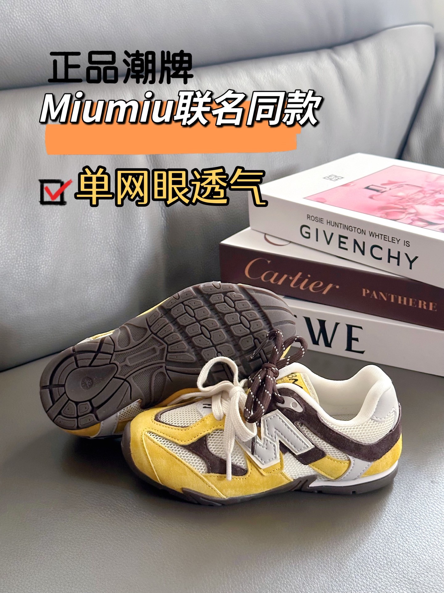 图片[5]-正品潮牌 单网眼MIUMIU联名同款28-37 夏天也要潮！超亮眼配色！鞋面采用猪八皮和单网的巧妙结合！鞋子舒适度也很高，穿上它出门游玩走再久也不累脚🦶🏻！-选品中心