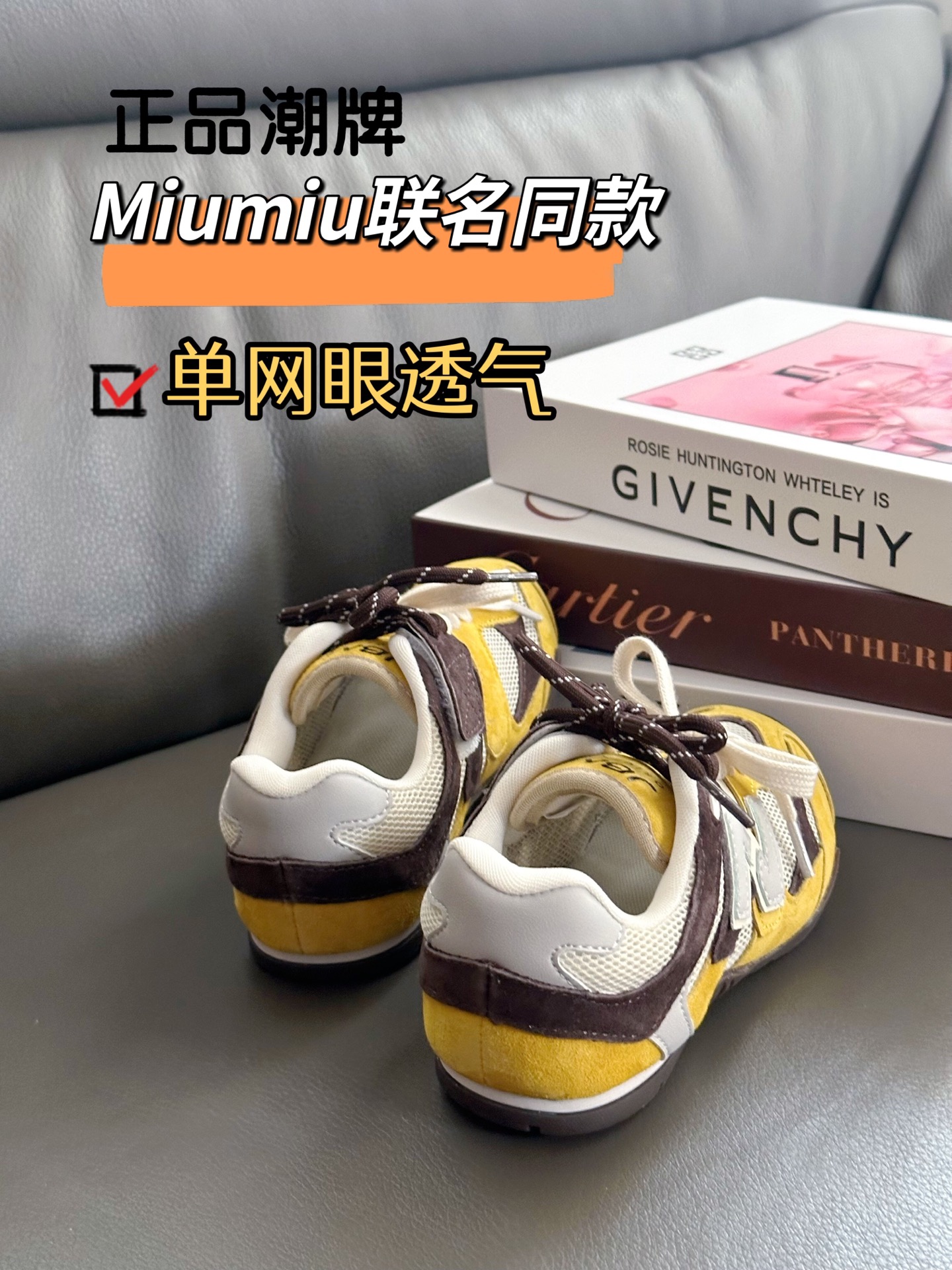 图片[6]-正品潮牌 单网眼MIUMIU联名同款28-37 夏天也要潮！超亮眼配色！鞋面采用猪八皮和单网的巧妙结合！鞋子舒适度也很高，穿上它出门游玩走再久也不累脚🦶🏻！-选品中心
