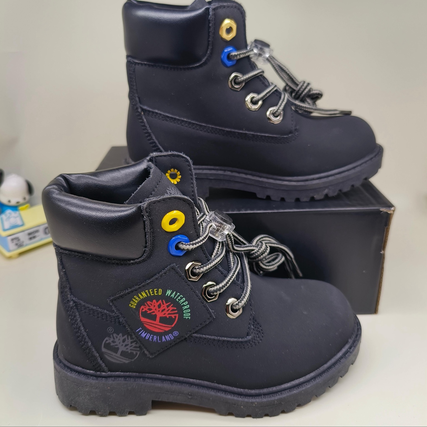 图片[6]-天伯伦高帮儿童工装靴26-37码， 经典天伯伦中帮系列🆕 优质皮料拼接，质感满满💯 橡胶耐磨防滑大底，脚感不言而喻👏🏻-选品中心