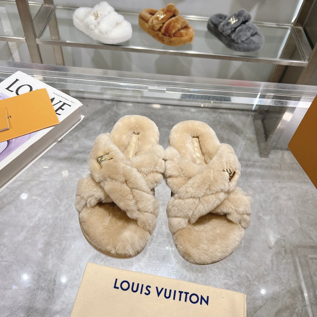 Louis Vuitton Scarpe Pantofole Mezze Agnello