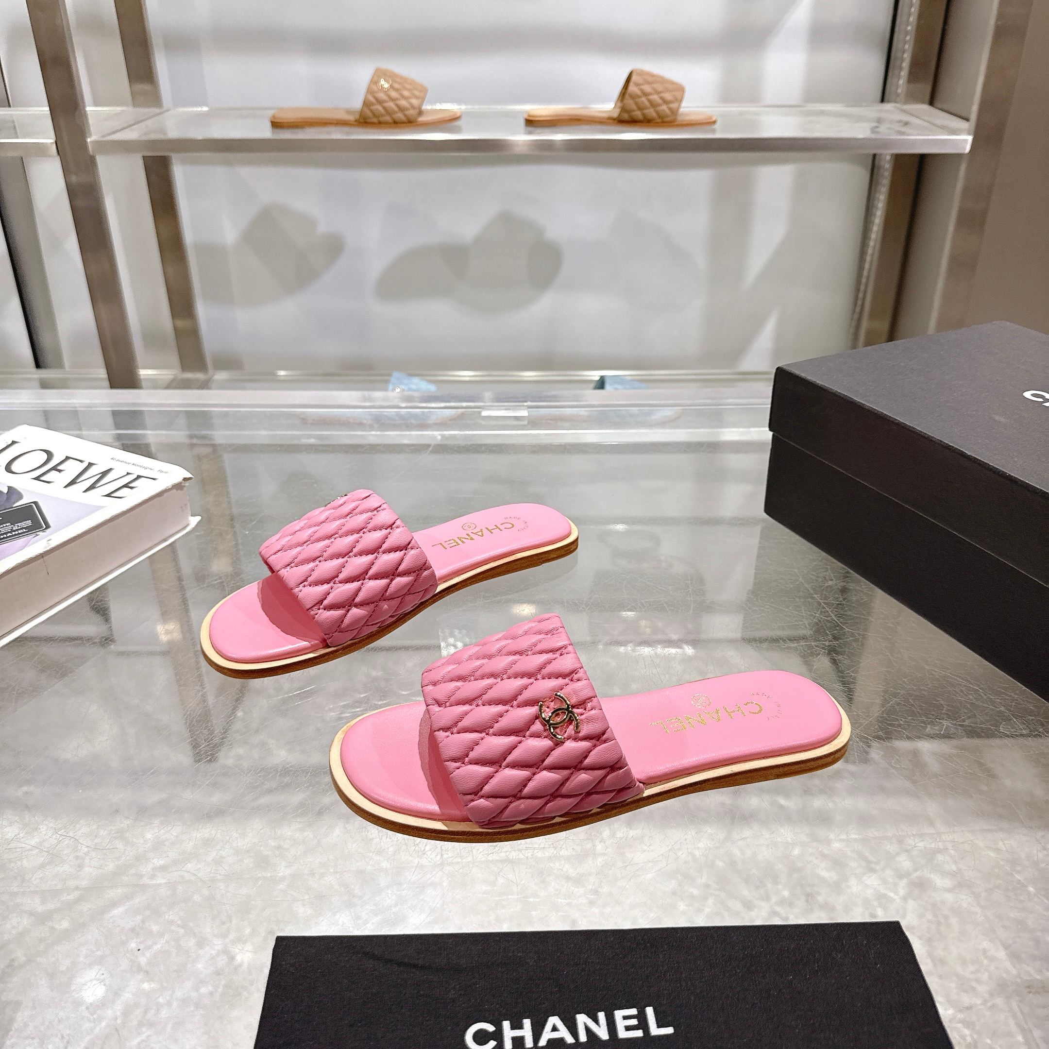 Chanel 2025SS Lambskin Quilted Heeled Sandals Slides 4 a1745127812306 0253