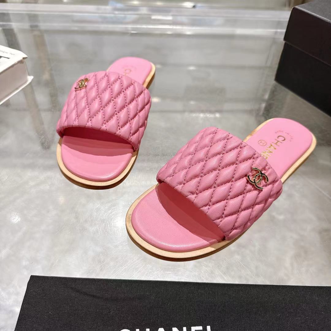Chanel 2025SS Lambskin Quilted Heeled Sandals Slides 8 a1745127815153 0480