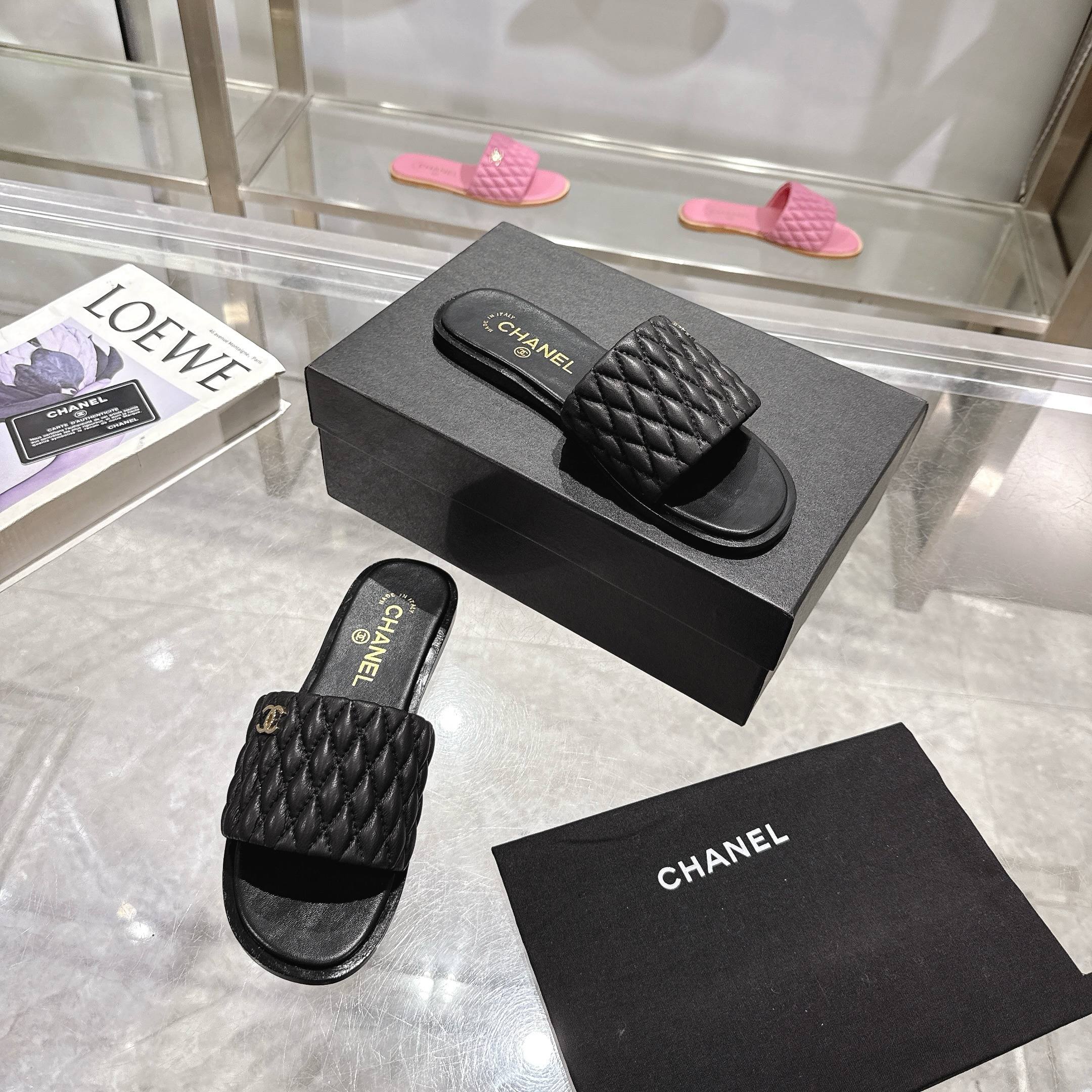 Chanel 2025SS Lambskin Quilted Mules Slides Sandals - Comfortable 6 a1745127994415 2336